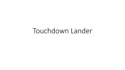 Touchdown Lander 7 Minutes of Terror