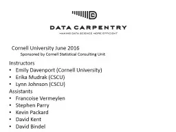 Cornell University June 2016