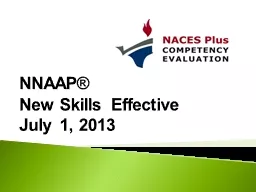 NNAAP® New Skills Effective
