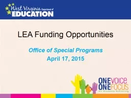 LEA Funding Opportunities
