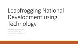 Leapfrogging National Development using Technology