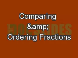Comparing & Ordering Fractions