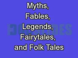 Unit Study Myths, Fables, Legends, Fairytales, and Folk Tales