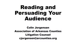 Reading and Persuading Your Audience
