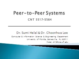 Peer-to-Peer Systems   CNT 5517-5564