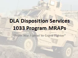 DLA Disposition Services 1033 Program MRAPs