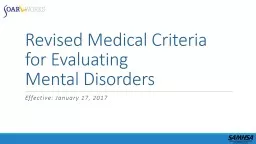 Revised Medical Criteria for Evaluating