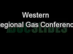 Western Regional Gas Conference