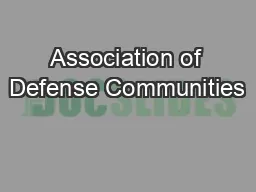 Association of Defense Communities