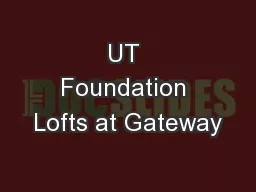 UT Foundation Lofts at Gateway