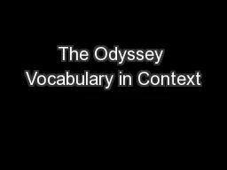 The Odyssey Vocabulary in Context
