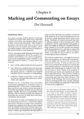 Marking and Commenting on Essays Chapter  Tutoring and