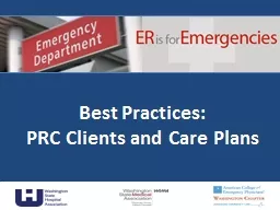 Best Practices:   PRC Clients and Care Plans