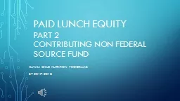 Paid Lunch Equity PART 2
