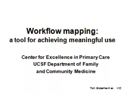 Workflow mapping: a tool for achieving meaningful use