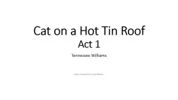 Cat on a Hot Tin Roof Act 1