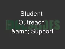 Student Outreach & Support
