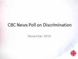 CBC News Poll on Discrimination