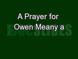 A Prayer for Owen Meany a