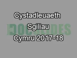 Cystadleuaeth   Sgiliau  Cymru 2017-18