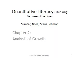 Quantitative  Literacy: