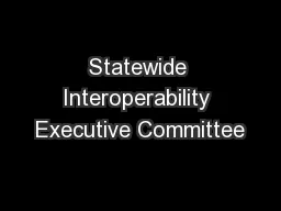 Statewide Interoperability Executive Committee