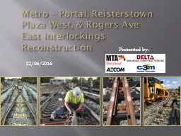 Metro – Portal, Reisterstown Plaza West, & Rogers Ave East Interlockings Reconstruction
