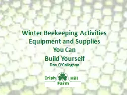 Winter Beekeeping Activities