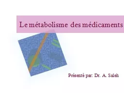 Le métabolisme des médicaments