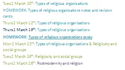 Religious organizations, including cults, sects, denominations, churches and New Age movements, and