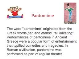 Pantomime To accompany Text