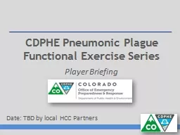 CDPHE  Pneumonic Plague