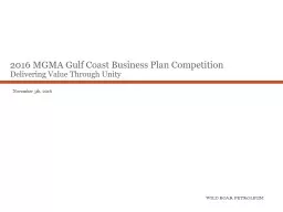2016 MGMA Gulf Coast Business Plan Competition