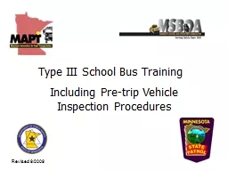 Type III School Bus Training