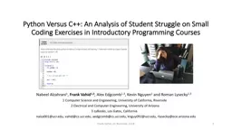 ­­­Python Versus C  : An Analysis of Student Struggle on Small Coding Exercises in