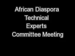 African Diaspora Technical Experts Committee Meeting