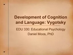 Development of Cognition and Language: Vygotsky