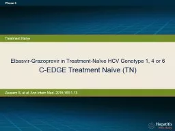 Elbasvir-Grazoprevir   in Treatment-Naïve HCV Genotype 1, 4 or 6