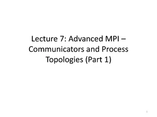 Lecture  Advanced MPI Communicators and Process Topolo