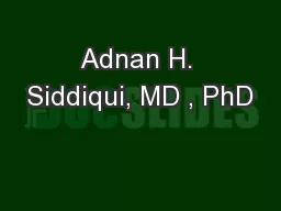 Adnan H. Siddiqui, MD , PhD