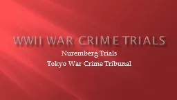WWII War crime trials Nuremberg Trials