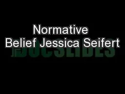 Normative Belief Jessica Seifert