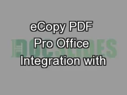 eCopy PDF Pro Office Integration with