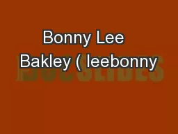 Bonny Lee  Bakley ( leebonny