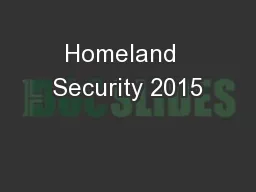 Homeland  Security 2015