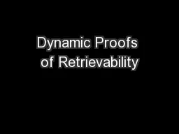 Dynamic Proofs of Retrievability