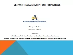 Servant Leadership for  Principals