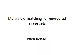 Multi-view matching for unordered image