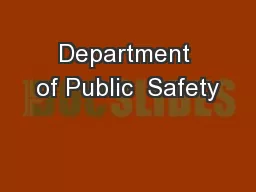 Department of Public  Safety