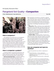 Soil Quality Information Sheet Rangeland Soil Quality